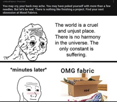 Why did they feel the need to use a Wojak meme? : r/CommercialsIHate