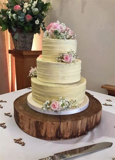 Rustic Buttercream Wedding Cake Yvonnes Cakery Handmade Cakes In Macclesfield Cheshire