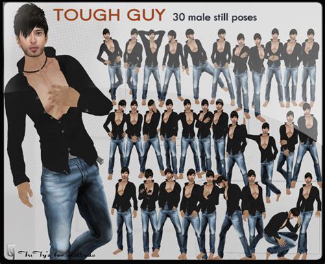 Second Life Marketplace Tt Tough Guy 30 Male Still Poses Posing Hud