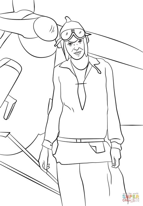Amelia Earhart Coloring Pages Printable Thousand Of The Best