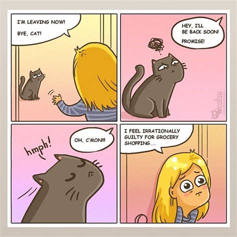 this adorable web comic perfectly captures what it s like to live with a cat cat comics crazy