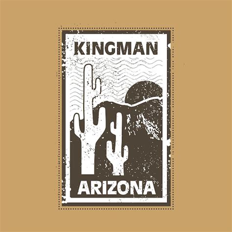 Ilustraci N De Insignia De Sello De Kingman Arizona Con Dise O Cl Sico