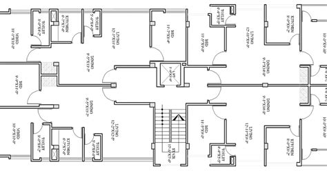 3500 Sq Ft Building Floor Map 4 Units Ruang Sipil