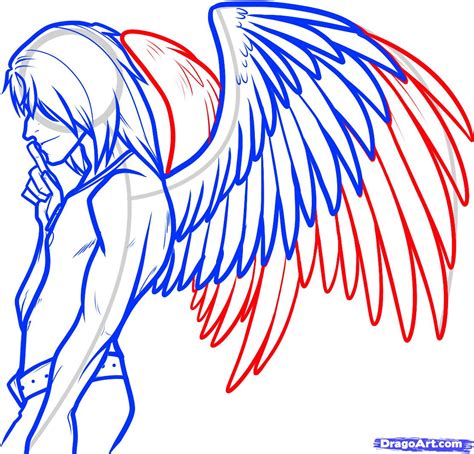How To Draw An Angel Boy Angel Man Step By Step Fantasy
