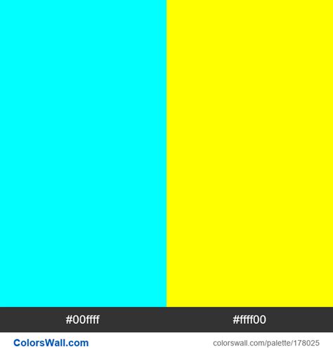 Cyan Yellow Colors Palette Colorswall
