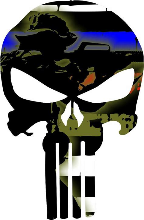 Punisher Skull Military Soldier Shooting Decal Sticker Graphic