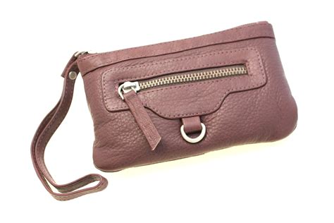 Womens Wristlet Wallet Handbag Cell Phone Pouch Zipper Closed Genuine