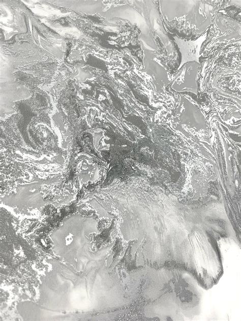Debona Wallpaper Liquid Marble Silver Grey 6355 Black And White