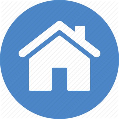 Address Blue Casa Circle Home House Local Icon