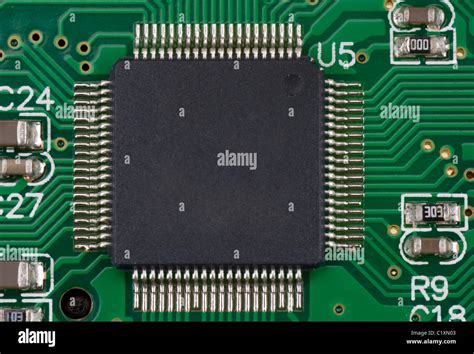 Detail Of An Electronic Printed Circuit Board Stock Photo Alamy
