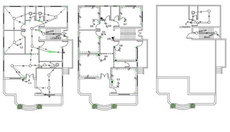Electrical Layout Plan Of Residential Building Design Dwg File Cadbull