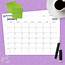 Horizontal Monthly Calendar Template  Printable PDF