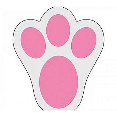 Rabbit feet with rabbit tail template coloring page. Easter Bunny Footprint Stencils Clipart - Free Clipart ...