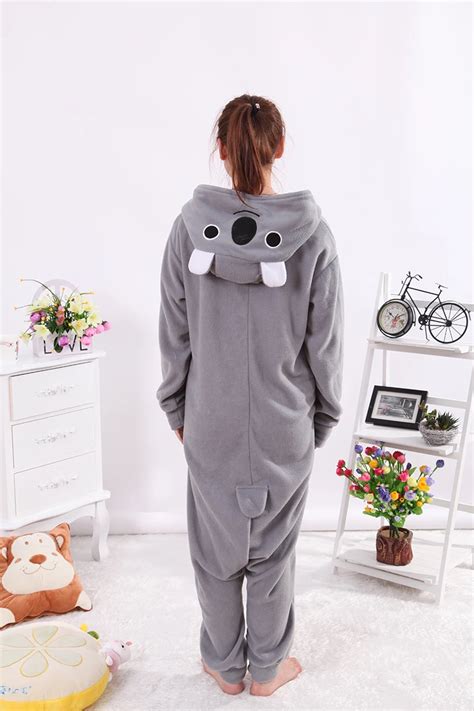 Kigurumi Gray Koala Onesies Pajamas Adult Pyjamas Cosplay Costumes