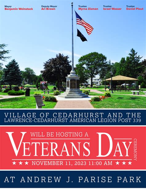 Veterans Day Ceremony Incorporated Village Of Cedarhurst