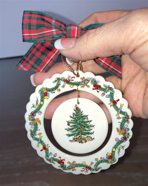 Vintage Spode Porcelain Christmas Tree Ornament Collectible Etsy