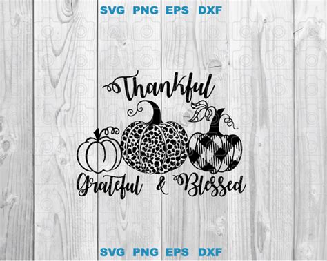 Thankful Grateful Blessed Svg Leopard Tran Pumpkin Svg Buffalo Plaid P