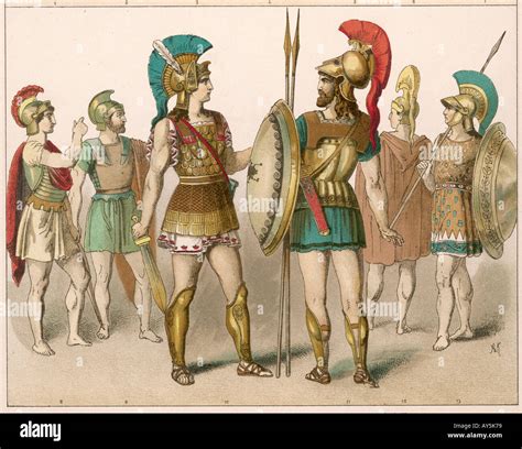 Ancient Greek Warriors Stock Photo Alamy