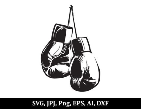 Boxing Gloves Svg Clipart Cricut Silhouette Cutting Files T Shirt