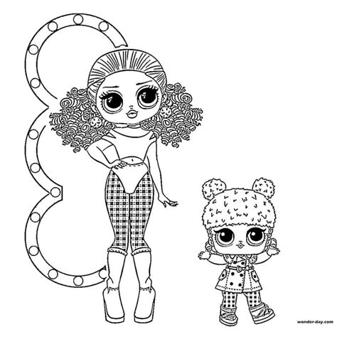 Dibujos para Colorear LOL OMG. Imprimir gratis WONDER DAY — Dibujos