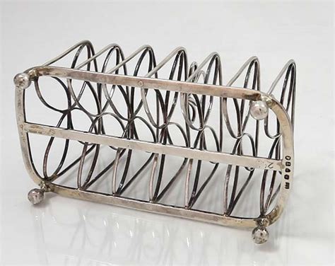english antique silver toast rack