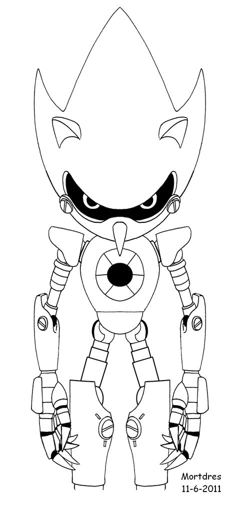 Metal Sonic Characters Coloring Pages