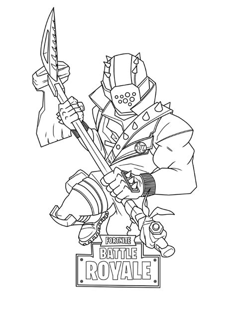 character  fortnite battle royale coloring page  printable coloring pages  kids