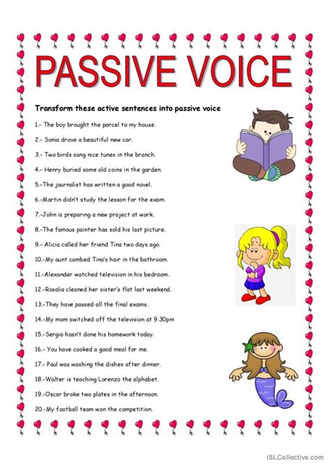 Passive Voice English Esl Worksheets Pdf And Doc