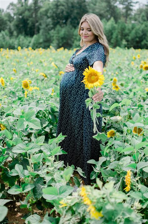sunflower maternity photos by lauren m