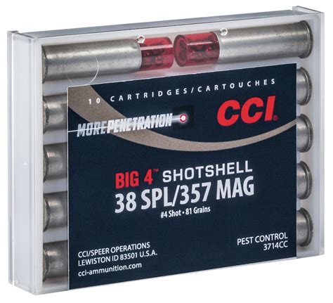 Cci Ammunition Pest Control Big 4 Shotshell 357 Magnum 38 Special 84