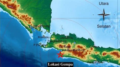 Gempa Tadi Pukul 00 35 WIB Terjadi Di Darat Guncang Jabar Minggu 12