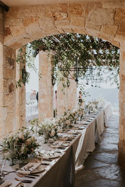 This Outdoor Reception Features Old World Stone Architecture Plenty