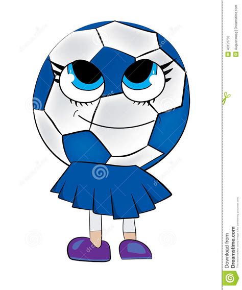 Cute Soccer Ball Cartoon Stock Illustration Illustration Of Clipart