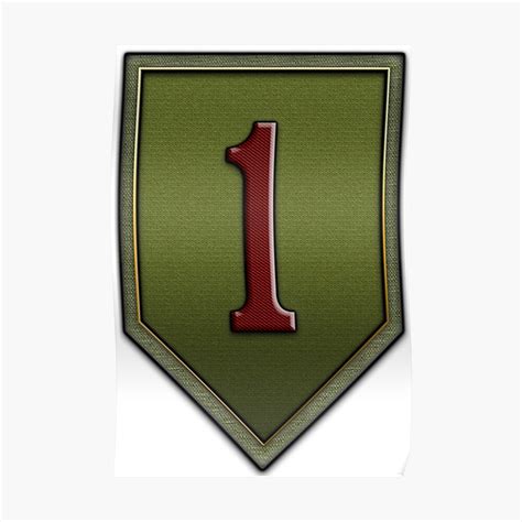 1st Infantry Division Logo United States Army Poster By Quatrosales