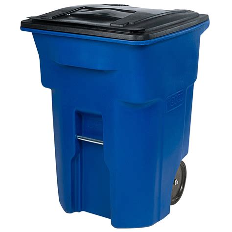 Toter Blue Wheeled Trash Can W Lid 96 Gallon