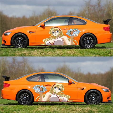 sexy anime girl car sticker anime car vinyl decal anime car etsy
