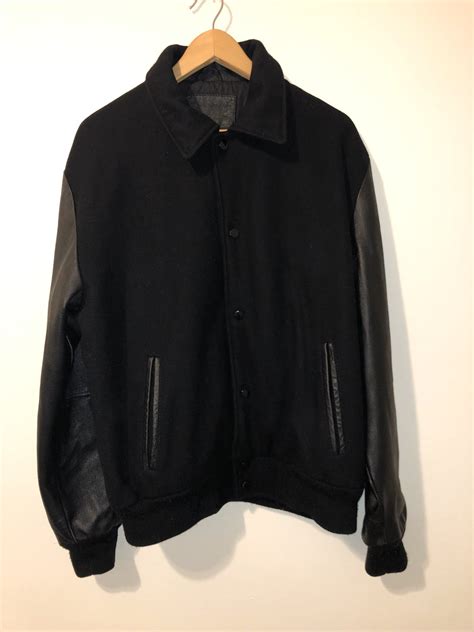Vintage Leather Sleeved Wool Varsity Jacket Grailed