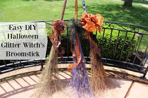 Easy Diy Halloween Glitter Witchs Broomstick