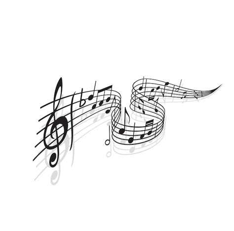Premium Vector Melody Wave Music Notes Swirl Of Musical Staff