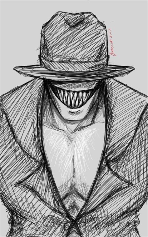 Sketchy Man By Flanexism Desenhos Assustadores Desenhos De Monstros