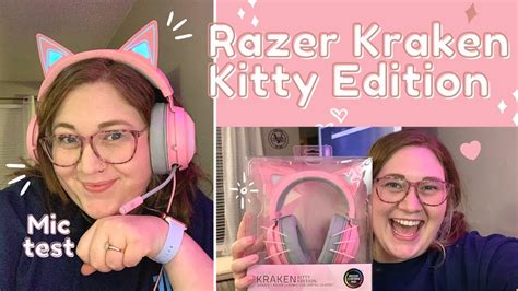 razer kraken kitty headset unboxing and mic test youtube