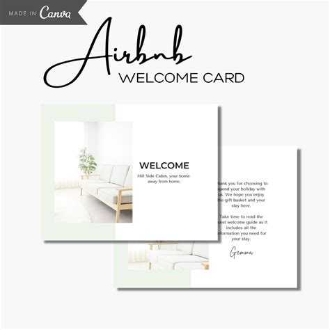 Airbnb Welcome Card Vrbo Welcome Card Vacation Rental Etsy
