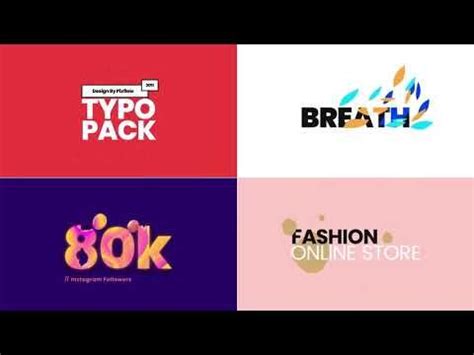 Amazing after effects intro templates with professional designs. Typography After Effect Templates download in 2020 | After ...