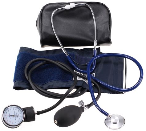 Manual Blood Pressure Gauge Aneroid Sphygmomanometer And Stethoscope