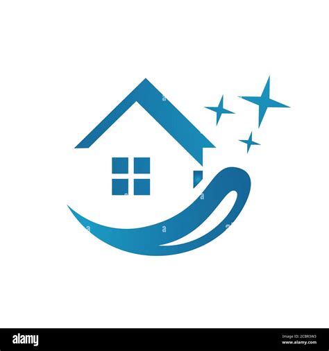 Home Cleaning Service Logo Vector Illustration Clean House Logo Icon