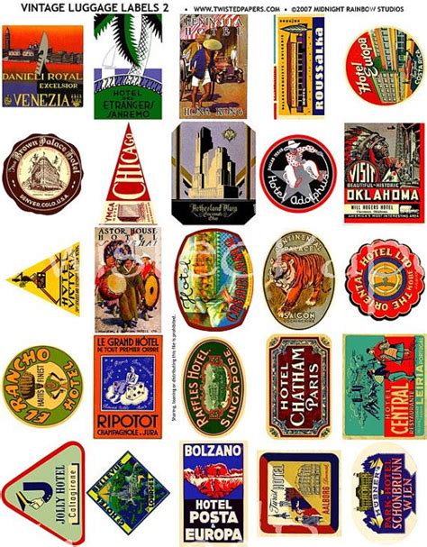 Free travel sticker clipart in ai, svg, eps or psd. 25 LUGGAGE STICKERS, Vintage International and American ...