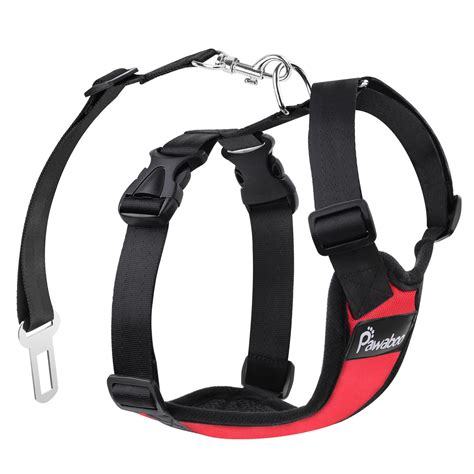 The ezydog click dog seat belt car harness attachment is our top choice from this list because we believe it's the right seat belt that can keep your canine companion safe during your drive without making your pooch feel constricted, thanks to its adjustable strap. Pawaboo Dog Safety Vest Harness Pet Dog Adjustable Car ...