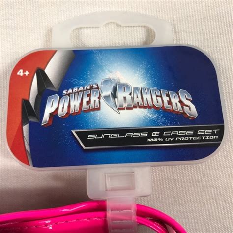 Power Ranger Accessories Power Rangers Girls Pink Sunglasses With Case Stocking Stuffernew