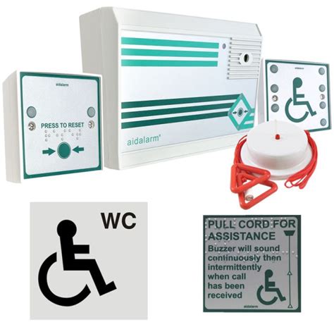 Aidalarm Mains Powered Disabled Toilet Alarm Kit