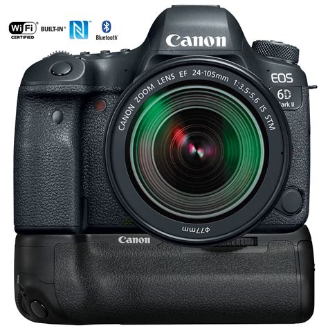 Canon Eos 6d Mark Ii 26 2mp Dslr Camera W Ef 24 105mm Lens Bg E21 Battery Grip Ebay